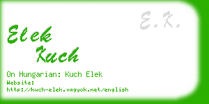 elek kuch business card